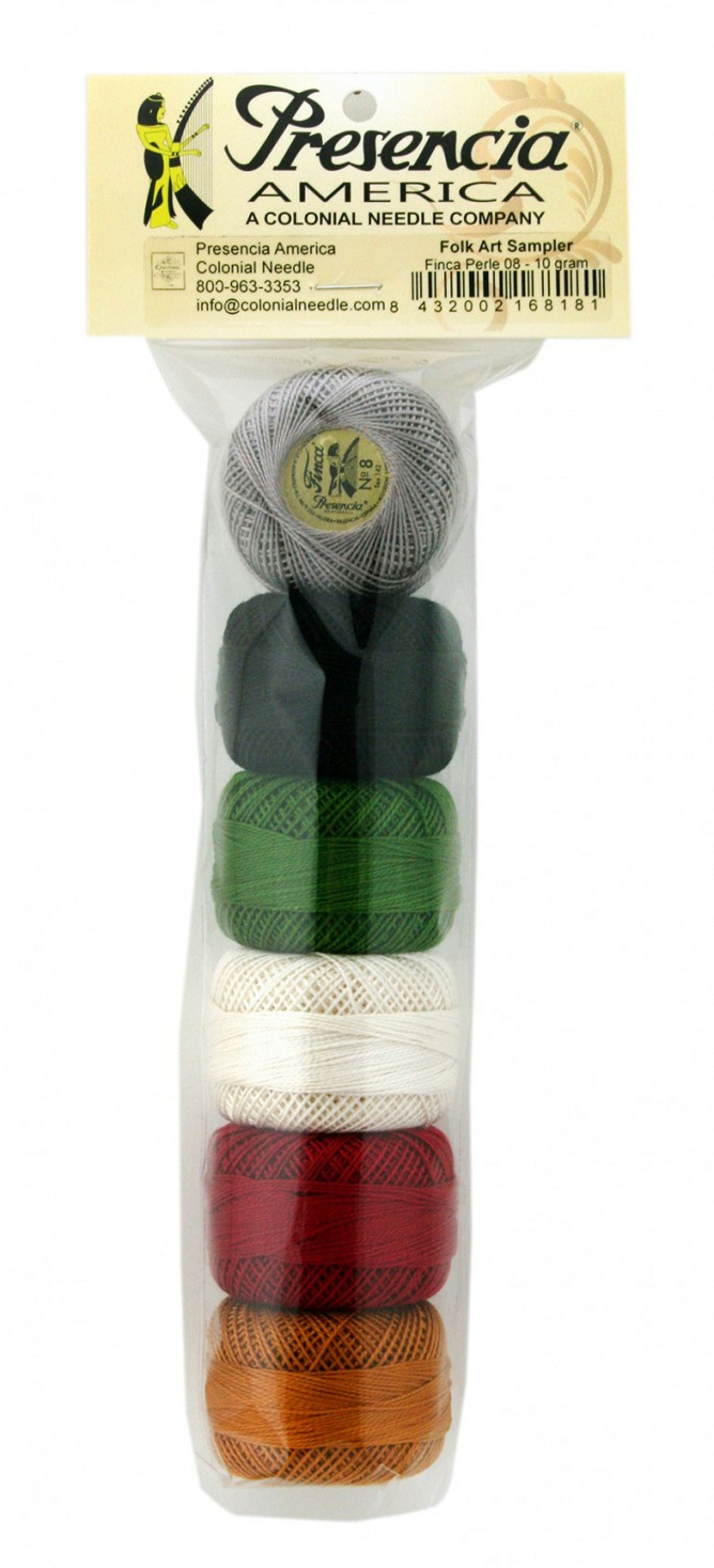 Presencia America Perle Cotton Balls Sampler 77yd-Folk Art 6/Pkg