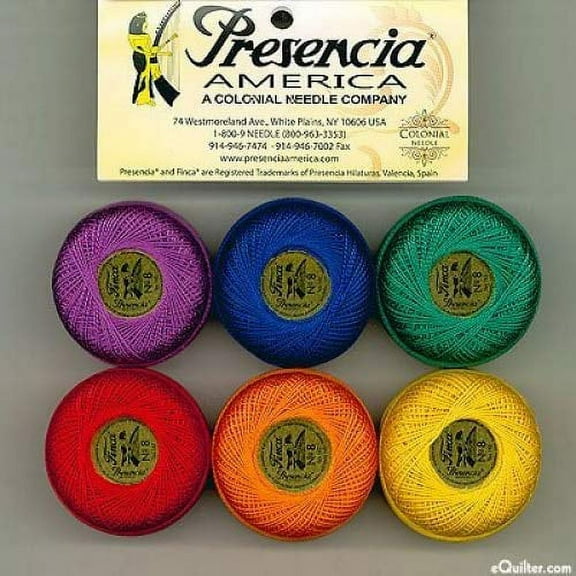Presencia Finca Perle Cotton ~ Size #5 ~ Thread Sampler Pack for Sewing, Embroidery, and Quilting (03 - Crayon)