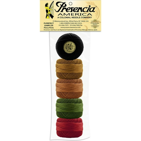 Presencia Pearl Cotton Size 8 Thread Sampler Pack Purrfect