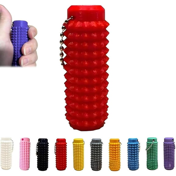 Presencte Spiky Grippie Stim Keychain, Spiky Sensory Toys, Presencte Stim Tool, Adult Fidgets for Anxiety Relief Positive, Pocket Mini Fidget Toy, Grippie Fidgets Sensory, Stress Relief