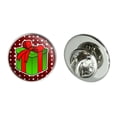 thumbnail image 1 of Present Gift Christmas Holiday Metal 0.75" Lapel Hat Pin Tie Tack Pinback, 1 of 4
