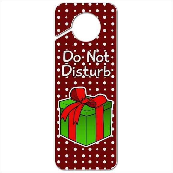Present Gift Christmas Holiday Plastic Door Knob Hanger Sign