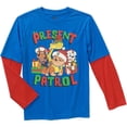 thumbnail image 1 of "Present Patrol" Boys' 2Fer Long Sleeve Graphic Shirt, 1 of 1