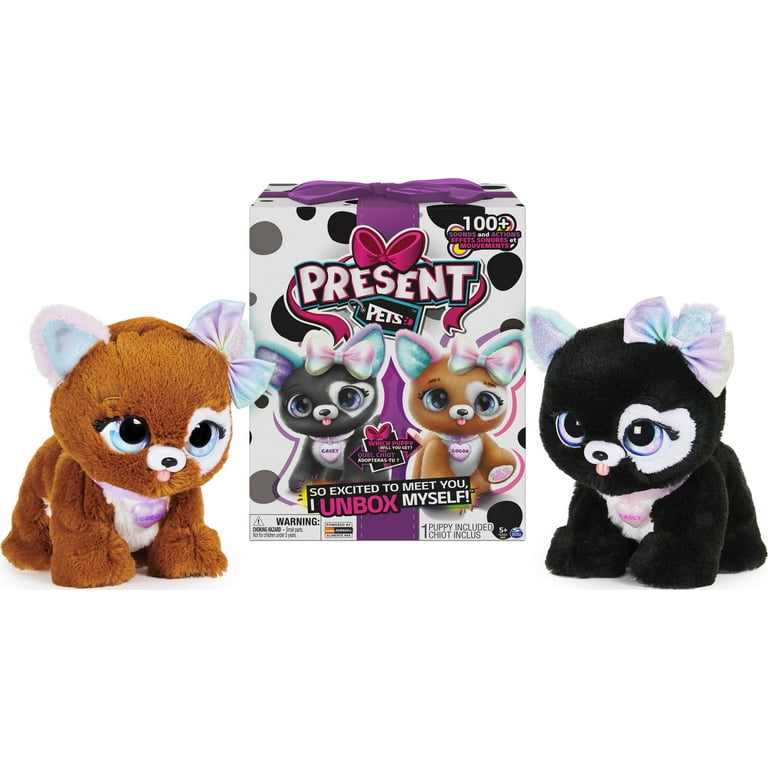Present Pets Cici Fancy Puppy Interactive Pink Plush Pet Toy 100