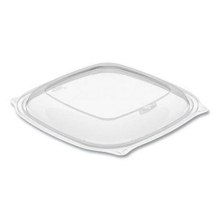 PresentaBowls Pro Clear Square Bowl Lids, Large Vented Square, 8.5 x 8.5 x 1, Clear, Plastic, 63/Bag | Bundle of 2