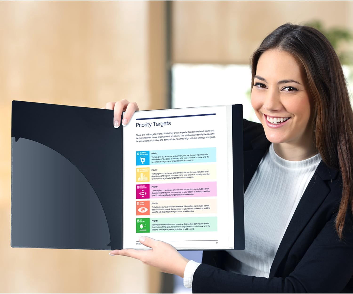 Presentation Binder 24-Pocket, Displays 48 Pages, 8.5x11 Portfolio ...