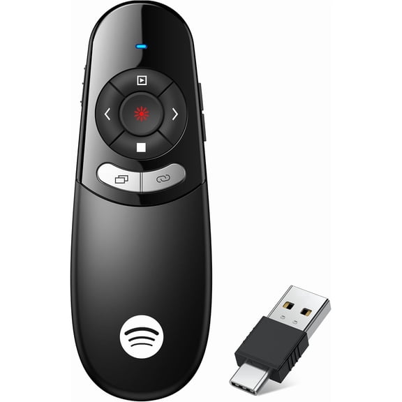 Presentation Clicker Compatible with Bluetooth 5.1 & RF 2.4GHz Dual Modes Long Range Wireless Presenter Clicker Remote Powerpoint Clicker Slide Clicker for Office Classroom Teacher Powered by AAA