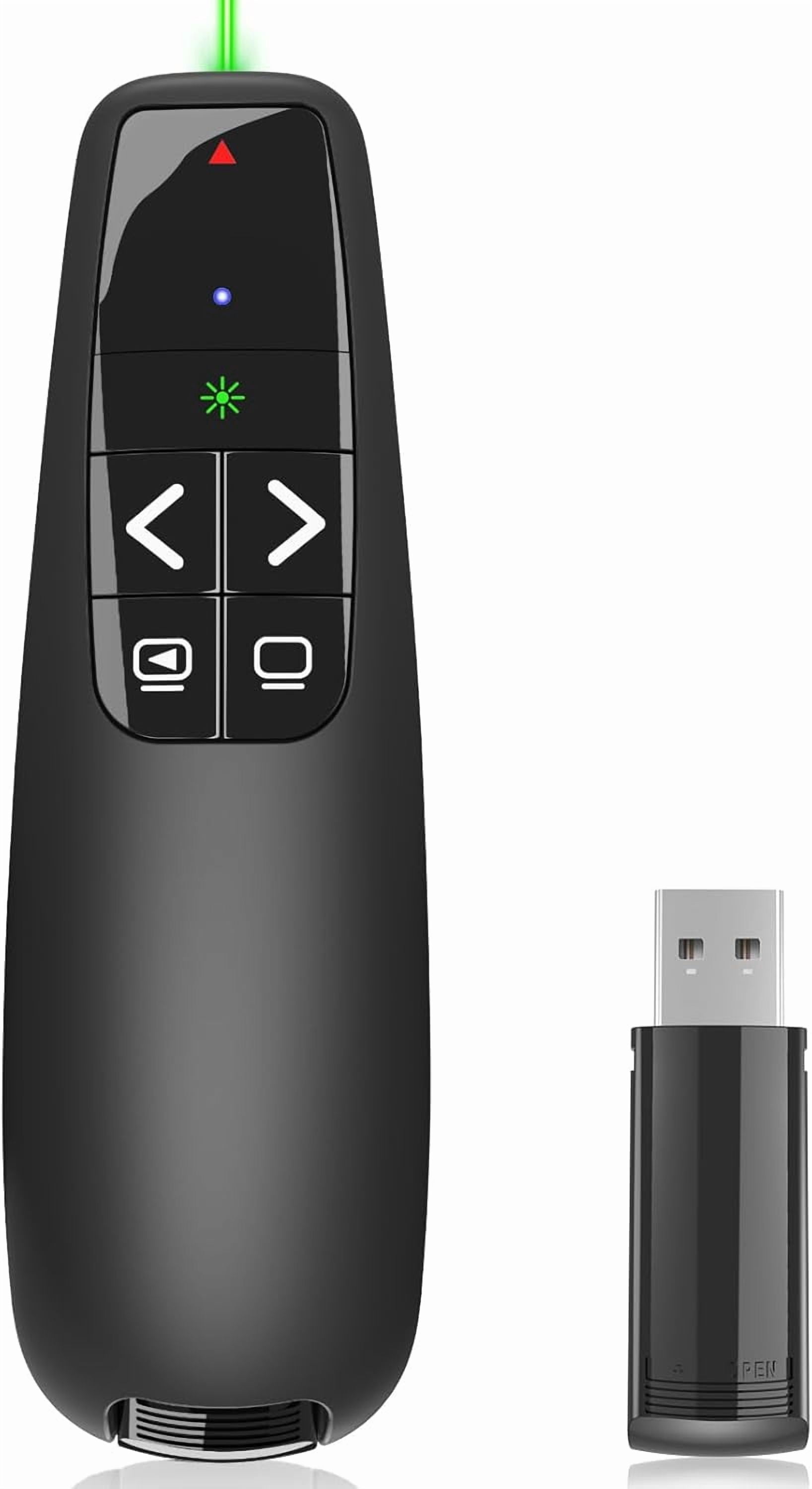 Presentation Clicker for PowerPoint, Wireless Presenter Remote Green ...