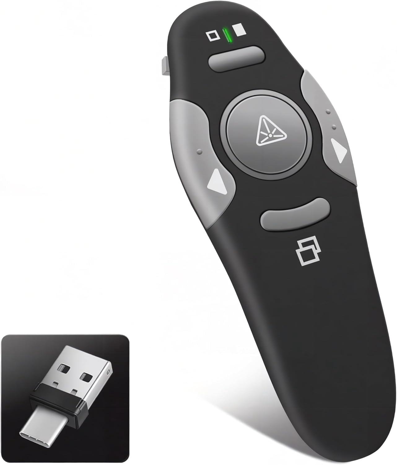 Presentation Clicker Remote, Type C&USB Wireless Presenter, PowerPoint ...