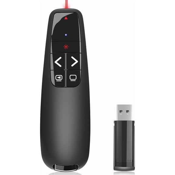 Presentation Clicker for PowerPoint, Wireless Presenter Remote with Laser