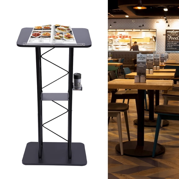 Presentation Stands Lecterns Curved Podium Pulpit Church Conference Room Lectern Black