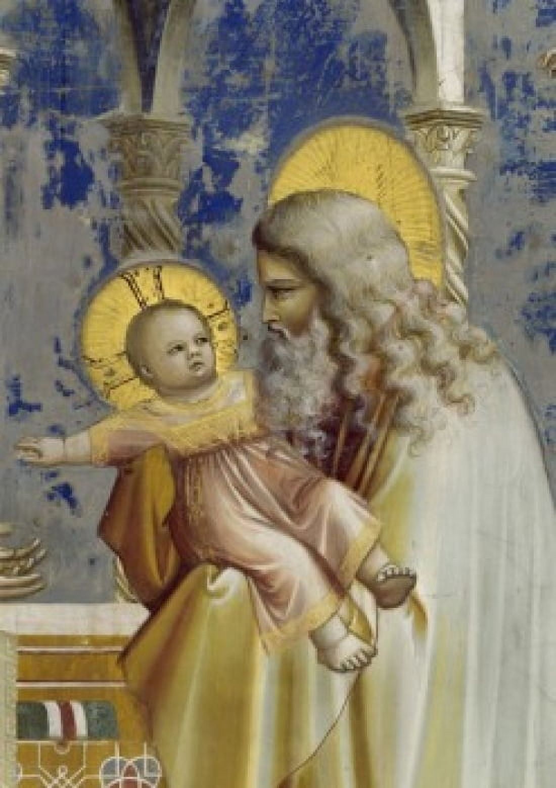 Presentation at the Temple (Detail) c 1305-1313 Giotto di Bondone c( 1266-1337 Florentine) Fresco Arena Chapel Cappella degli Scrovegni Padua Canvas Art - Giotto di Bondone (24 x 36)