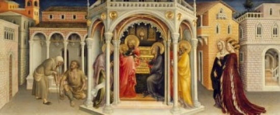 The Presentation at the Temple by Gentile da Fabriano  tempera on panel  1423  (Circa 1370-1427)  France  Paris  Musee du Louvre Canvas Art - Gentile da Fabriano (24 x 36)