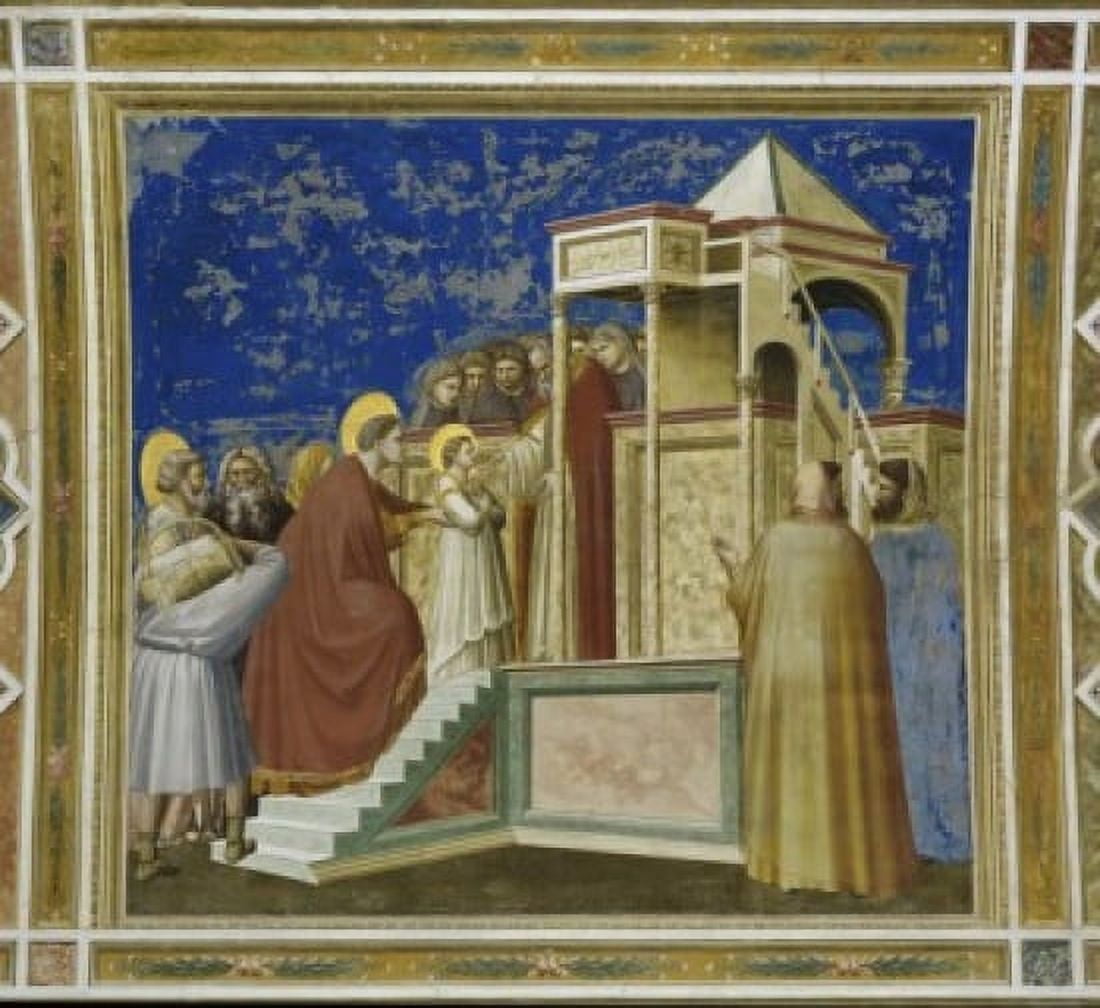 Presentation of the Virgin in the Temple c 1305-1313 Fresco Giotto di Bondone c (1266-1337 Florentine) Arena Chapel Cappella degli Scrovegni Padua Canvas Art - Giotto di Bondone (18 x 24)