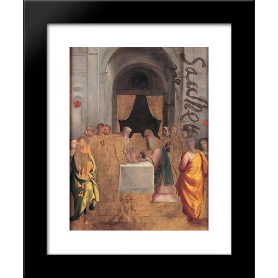 Presentation at the Temple 20x24 Framed Art Print by Benvenuto Tisi