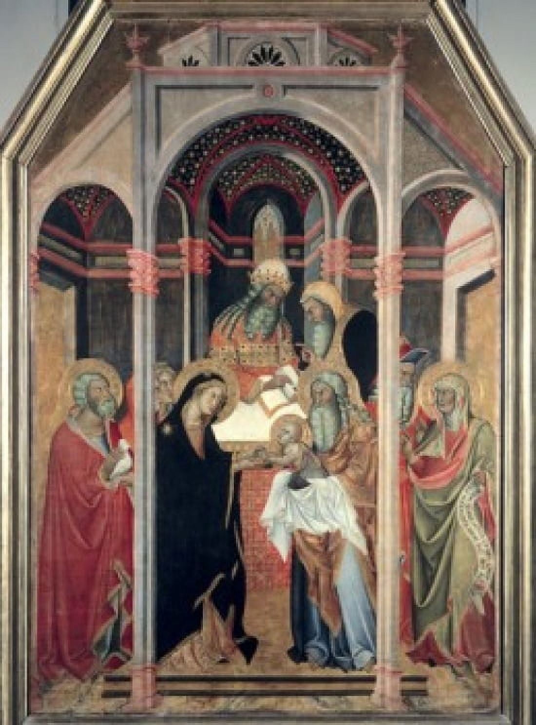 Presentation at the Temple Bartolo di Fredi (ca1330-1410 Italian) Musee du Louvre Paris Canvas Art - Bartolo di Fredi (18 x 24)