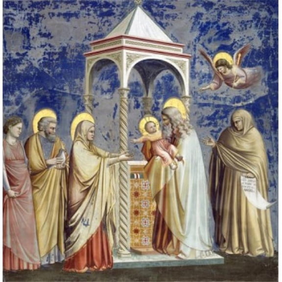 Presentation at the Temple C1305-13 Giotto Ca1266-1337 Italian Fresco Capella Scrovegni Padua Italy Print - 18 x 24 in.