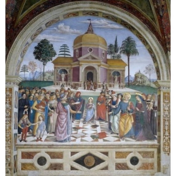 Presentation at the Temple by Bernardino di Betto fresco Italy Perugia Province Spello