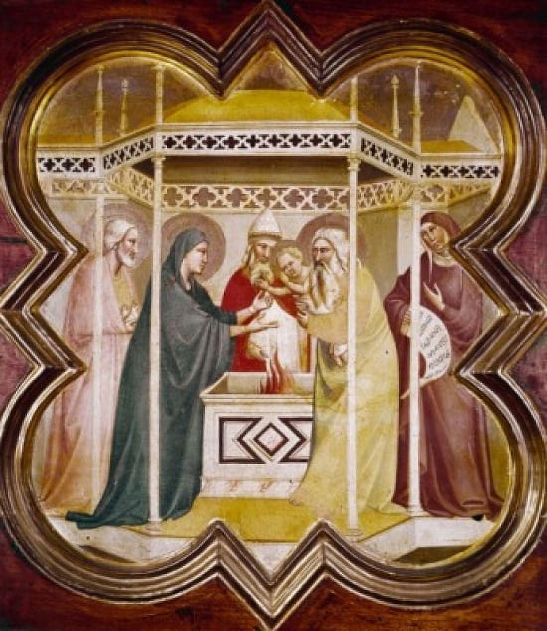 Presentation in the Temple by Taddeo Gaddi born 1366 Canvas Art - Taddeo Gaddi (24 x 36)