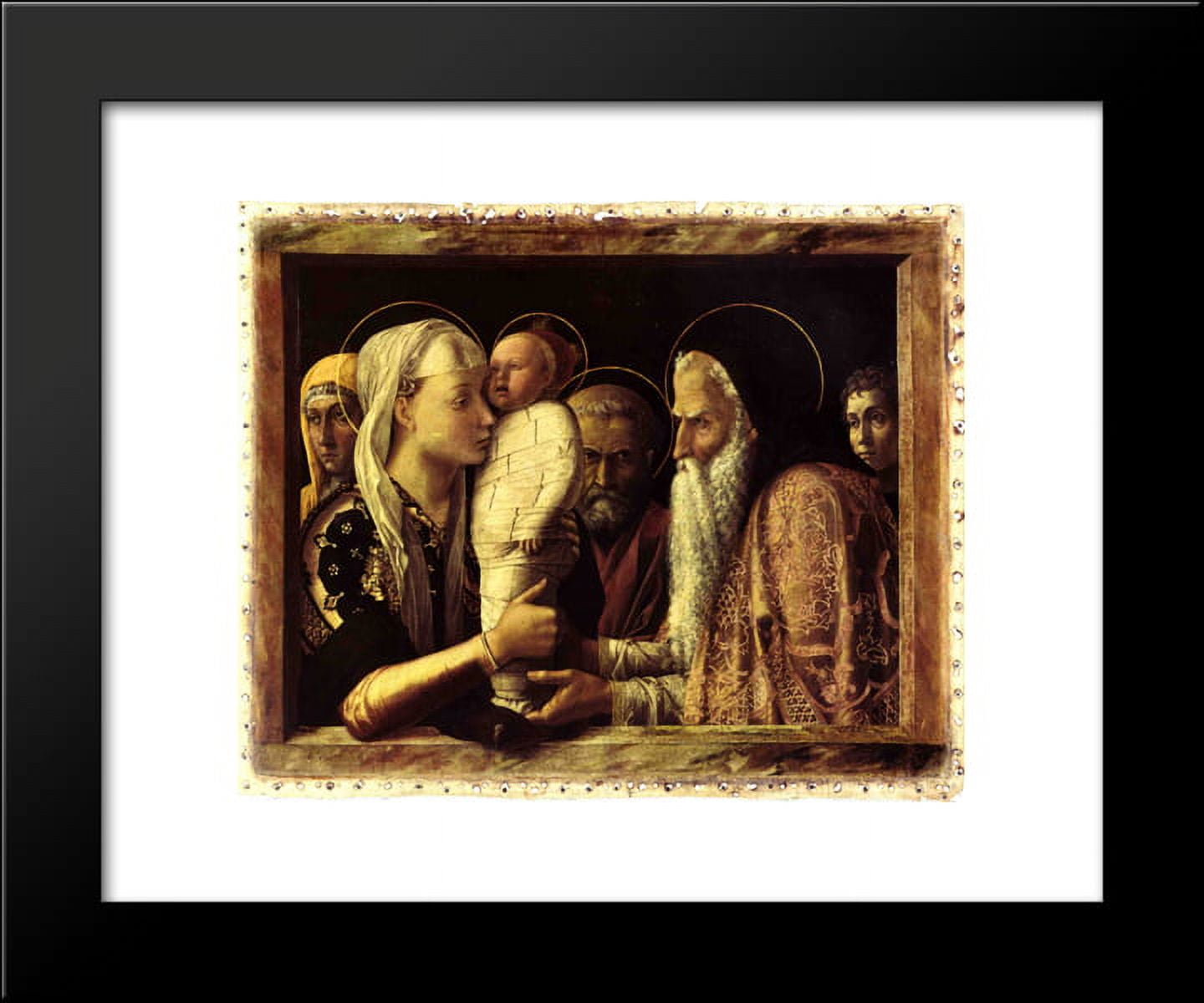 Presentation of Christ in the temple 20x24 Framed Art Print by Mantegna