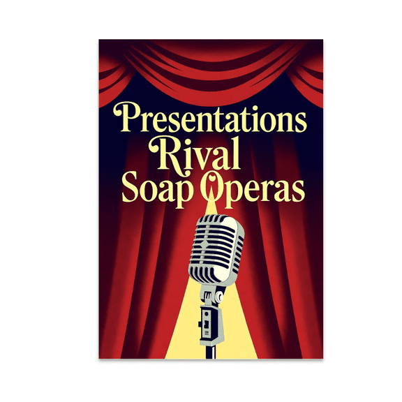 Presentations Rival Soap Operas Wall Art - Public Speaking Enthusiast - 13x19 Poster Print