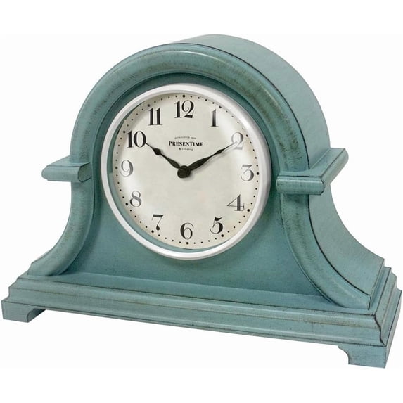 Presentime Napoleon Mantel, Desk & Shelf Clock, Vintage | 13 x 10 inch ...