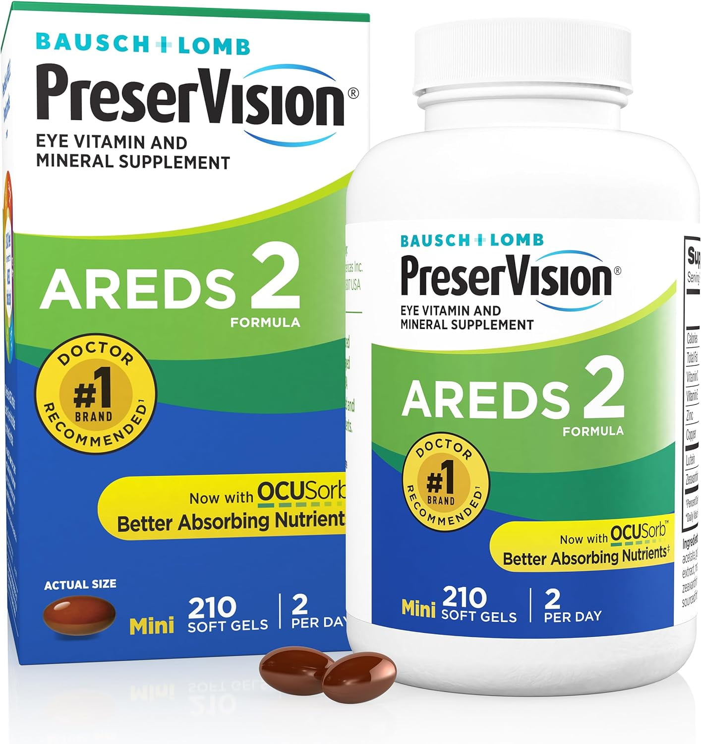 PreserVision AREDS 2 Formula + Multivitamin, 210 Softgels (packaging may vary)