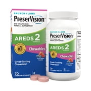 PreserVision AREDS 2 Eye Vitamins & Mineral with Lutein & Zeaxanthin, Chewables, 70Count