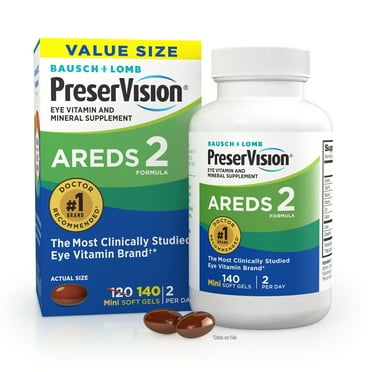 PreserVision AREDS 2 Eye Vitamins and Mineral with Lutein and Zeaxanthin with OCUsorb Softgels, 140 Count