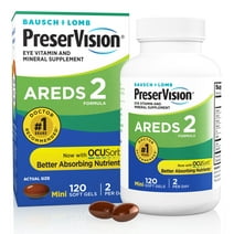 PreserVision® AREDS 2 Formula + Multivitamin, Eye Vitamin and Mineral Supplement with Lutein & Zeaxanthin–From Bausch + Lomb, 120 Soft Gels (MiniGels)