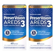 PreserVision AREDS 3 Eye Vitamins Formula with 8 B-Vitamin Complex, 3-in-1 Macular Supplement, 60 Softgels - 2 Pack