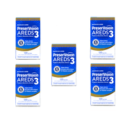 PreserVision AREDS 3 Formula Eye Vitamin & Mineral Supplement, 120 Soft Gels - 5 Pack
