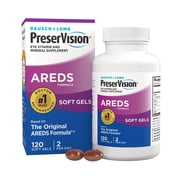 PreserVision AREDS Eye Vitamins & Minerals with Beta Carotene Softgels, 120 Count