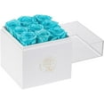 thumbnail image 1 of Preservd Rose in Acrylic Box Eternal Flower That Lasts 4 Years Gifts for Girlfriend Wife Mom Women Valentines Day Anniversary Birthday Mothers Day(Sky Blue), 1 of 5