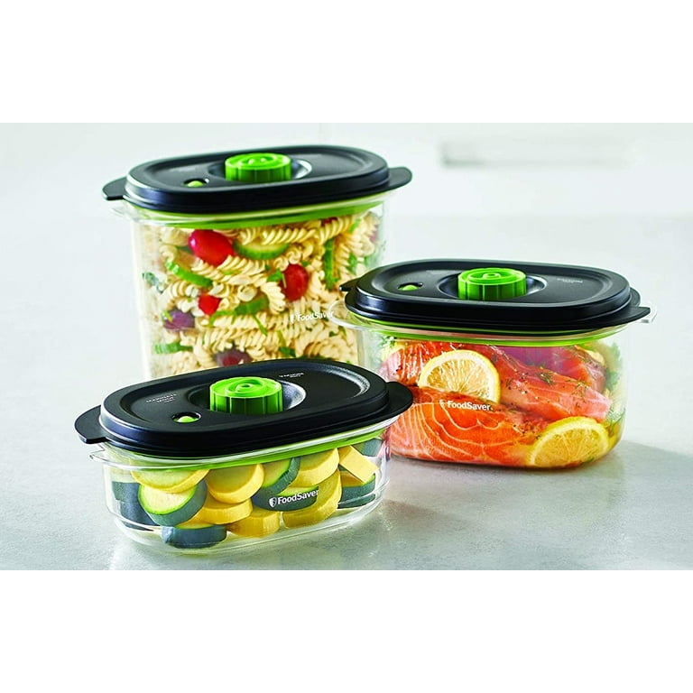 FoodSaver Preserve & Marinate Vacuum Containers, 3-Cup & 5-Cup Set 