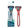 thumbnail image 1 of Preserve Shave 5 Refillable Manual Razor Recycled Plastic Eco-Friendly Unisex Handle + 1 Cartridge, Poppy Red, 1 of 9