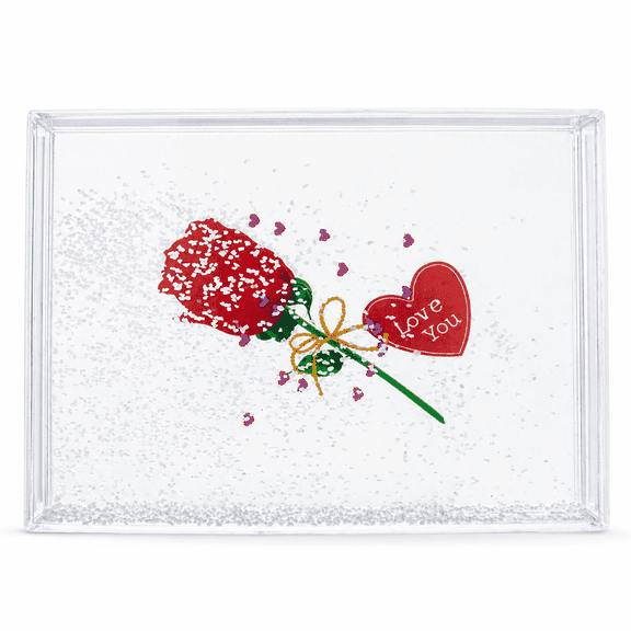 Rectangular Clear Acrylic Plastic Water Globe Picture Frame