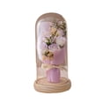 thumbnail image 1 of Preserved Artificial Flower Bouquet with Warm White LED Strip in transparant Dome for Chiristmas Mother's Day Valentine's Day Birthday Wedding, for Mum Wife Girlfriend Grandmother, 1 of 7