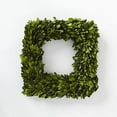 thumbnail image 1 of Preserved Boxwood Square Wreath 16 in., 1 of 1