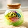 thumbnail image 1 of Preserved Colorful Rose Wishing Bottle Glass Pink Blue Purple Green Optional Light For Bedroom Living Room Car Christmas Valentine's Day Gift, 1 of 6