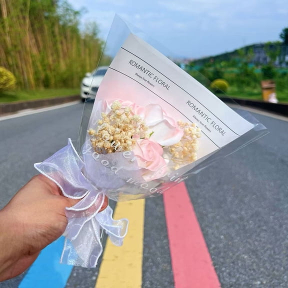 Preserved Flower Bouquet Gift Box Long Lasting Dried Floral Arrangement For Anniversary Valentine Home Desk Decoration Multiple Colors