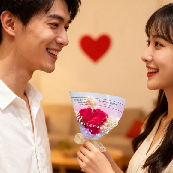 Preserved Flower Bouquet Gift Box Long Lasting Dried Floral Arrangement For Anniversary Valentine Home Desk Decoration Multiple Colors