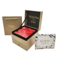 thumbnail image 1 of Preserved Flower Jewelry Storage Box With I Love You Design, Best Wishes Decorative Box With Drawer And Gift Card, For Valentine's Day Anniversary Birthday Gift Giving, 1 of 4