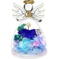thumbnail image 1 of Mothers Day Mom Gifts for Her,Preserved Flowers Rose in Glass Angel Figurines,Birthday Gifts for Women,Mothers Present from Daughter,Purple Flowers Angels for Grandma Wife Girlfriend Valentines, 1 of 10