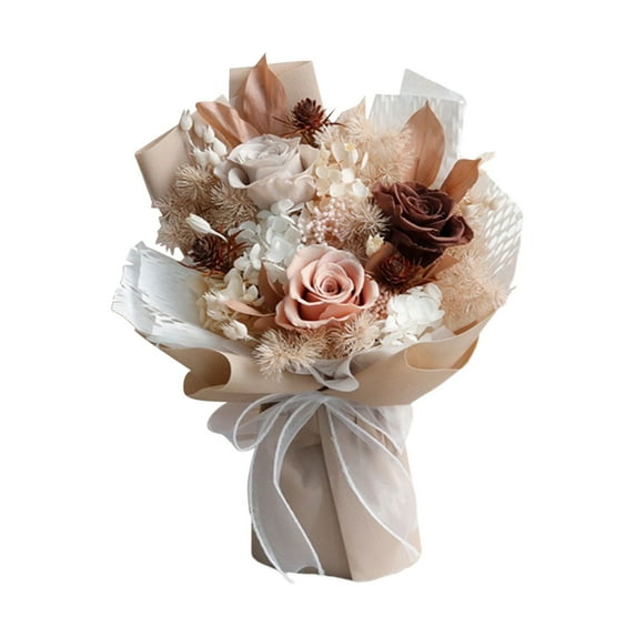 Preserved Flowers Bouquet - Valentine's Day Forever Flowers, Real Eternal Roses Bouquet for Mothers, Mom, Wife Anniversary Birthday Gifts for Women Men