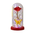 thumbnail image 1 of Preserved Glass Rose Night Light with Butterfly & Starry Sky LED Decor for Valentine's Day, Birthday, Christmas Gift for Women, Wife, Lover, Grandma, 1 of 5