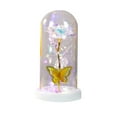 thumbnail image 1 of Preserved Glass Rose Night Light with Butterfly & Starry Sky LED Decor for Valentine's Day, Birthday, Christmas Gift for Women, Wife, Lover, Grandma, 1 of 5