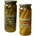 thumbnail image 1 of Preserved Harvest Mild & Hot Pickled Okra, 16 oz. Jars, Variety 2-Pack, 1 of 4