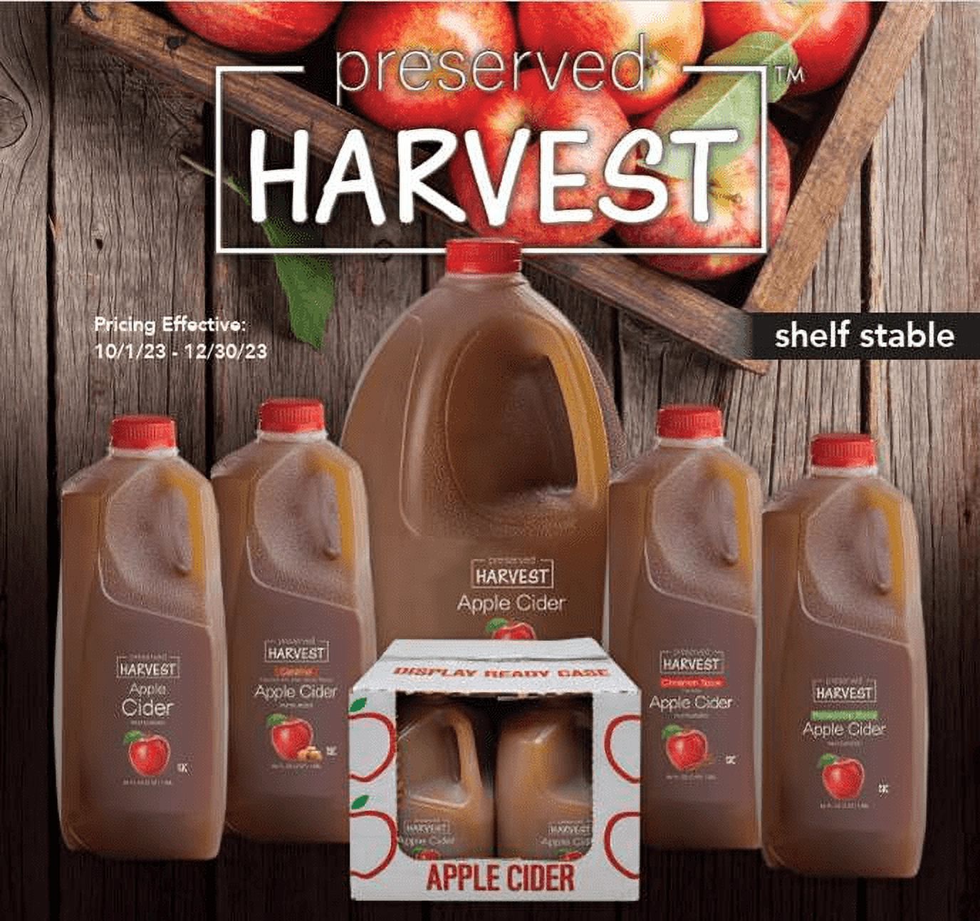 Preserved Harvest Shelf Stable Pasteurized Original Apple Cider, 2Pack