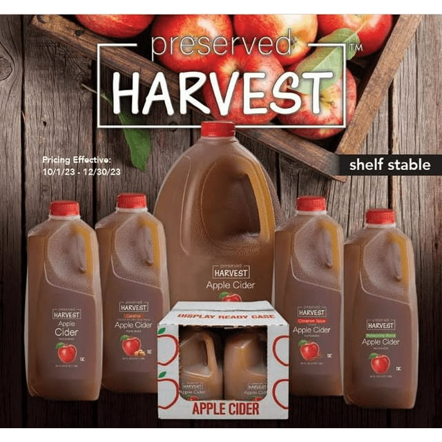 Preserved Harvest Shelf Stable Pasteurized Original Apple Cider, 2Pack